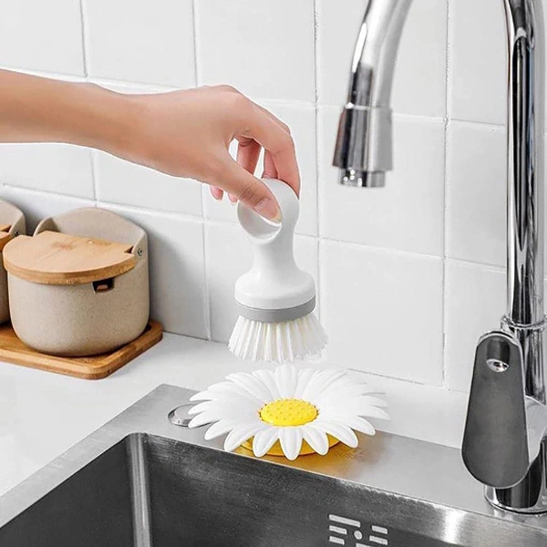 Flower Shape Portable Soap Dish Holder Soap Case with Liquid Drain Plate for Bathroom and Kitchen Flower Shape Portable Soap Dish Holder Soap Case.(PACK OF 3) 